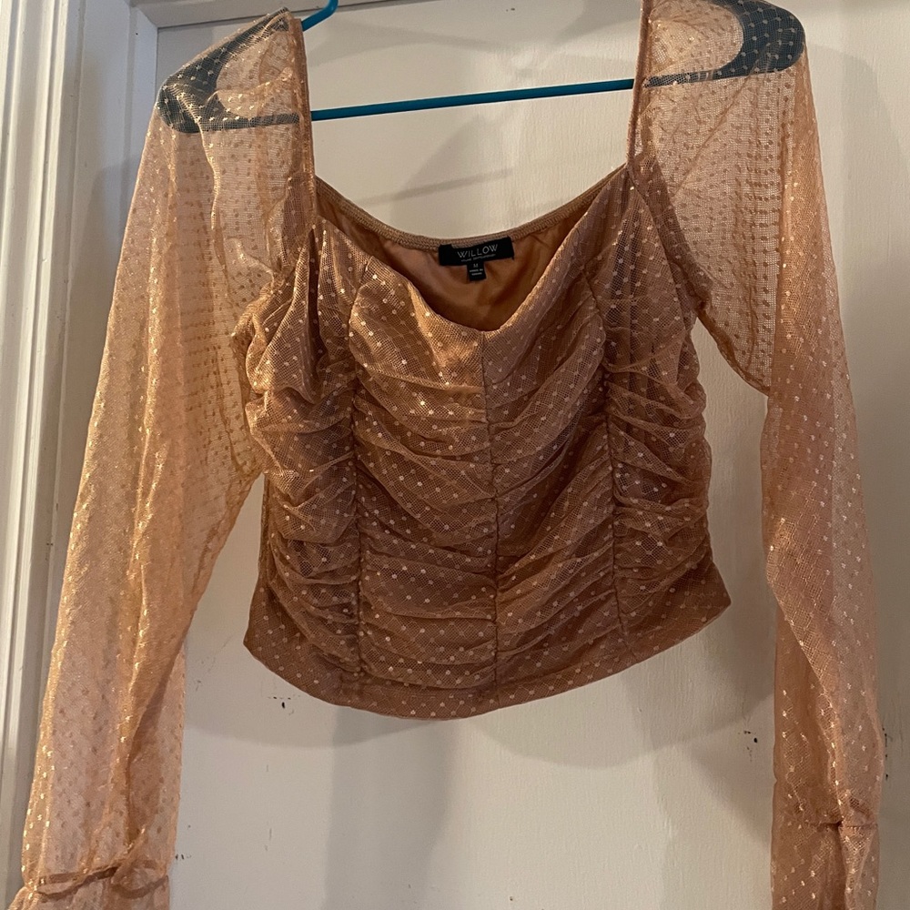Metallic gold blouse